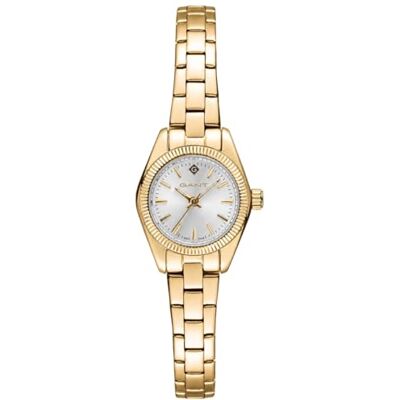 GANT Fairhaven Fairhaven Reloj de Pulsera para Mujer, Color Dorado, Acero Inoxidable, 22 mm, Esfera Sunray Plateada, Movimiento de Cuarzo japonés 5 ATM GANT Fairhaven Fairhaven Reloj de Pulsera para Mujer, Color Dorado, Acero Inoxidable, 22 mm, Esfera Sunray Plateada, Movimiento de Cuarzo japonés 5 ATM