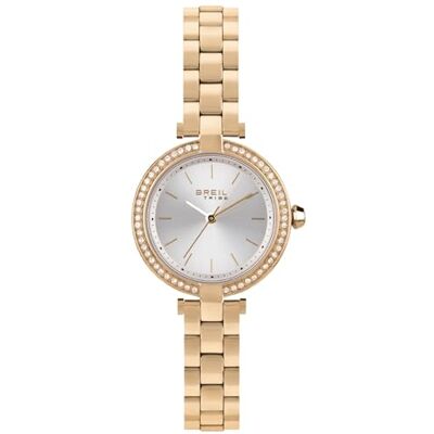 BREIL Reloj Mujer Colección Sybille Reloj de Pulsera Only Time con Esfera Analógica Plata Movimiento VJ21 Time Module Reloj de Cuarzo Brazalete de Acero, IP Oro BREIL Reloj Mujer Colección Sybille Reloj de Pulsera Only Time con Esfera Analógica Plata Movimiento VJ21 Time Module Reloj de Cuarzo Brazalete de Acero, IP Oro