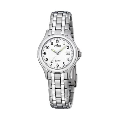 Lotus Reloj Mujer Analógico de Acero Inoxidable 316l Plateado Movimiento de Cuarzo Cristal Mineral de Alta Resistencia Resistente al Agua 10 ATM Calendario Lotus Reloj Mujer Analógico de Acero Inoxidable 316l Plateado Movimiento de Cuarzo Cristal Mineral de Alta Resistencia Resistente al Agua 10 ATM Calendario