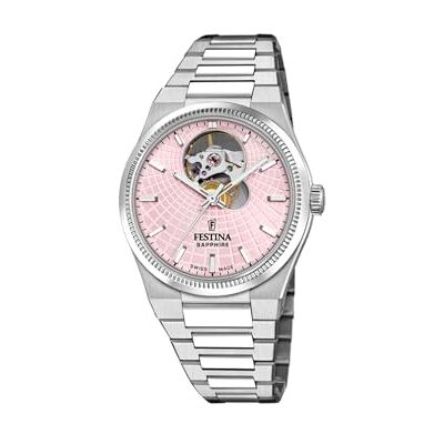 Festina Swiss Made Reloj Automático Mujer de Acero Inoxidable 316l Plateado Festina Swiss Made Reloj Automático Mujer de Acero Inoxidable 316l Plateado
