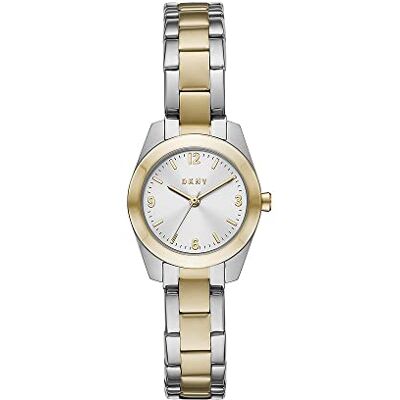 DKNY Reloj para mujer Nolita, movimiento de tres manecillas, 26mm 2T Plata/Oro Caja de acero con correa de acero, DKNY Reloj para mujer Nolita, movimiento de tres manecillas, 26mm 2T Plata/Oro Caja de acero con correa de acero,