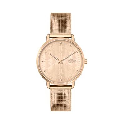 Lacoste Reloj Analógico de Cuarzo para Mujer Colección CROCORIGIN con Correa de Malla de Acero Inoxidable de Oro Rosa Lacoste Reloj Analógico de Cuarzo para Mujer Colección CROCORIGIN con Correa de Malla de Acero Inoxidable de Oro Rosa
