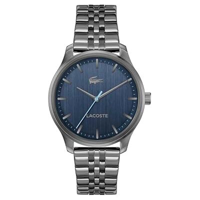 Lacoste Reloj con Movimiento de Cuarzo de Tres Manecillas para Hombre Colección Lisbon con Correa de Acero Inoxidable Gris Lacoste Reloj con Movimiento de Cuarzo de Tres Manecillas para Hombre Colección Lisbon con Correa de Acero Inoxidable Gris