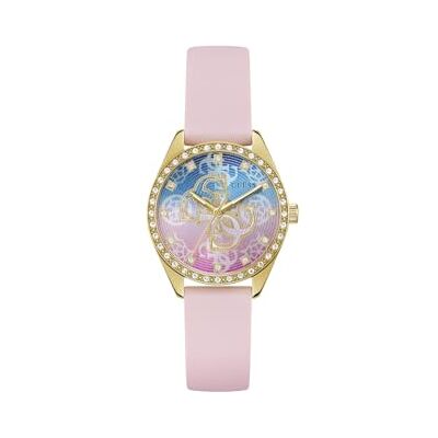 GUESS AVA Reloj de Pulsera analógico para Mujer, 34 mm, Acero Inoxidable, Cuarzo, Correa de Silicona, Color Rosa, Esfera Colorida, 5 Bar GUESS AVA Reloj de Pulsera analógico para Mujer, 34 mm, Acero Inoxidable, Cuarzo, Correa de Silicona, Color Rosa, Esfera Colorida, 5 Bar