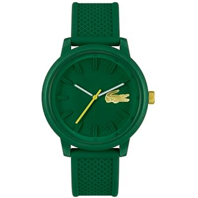 Lacoste Reloj con Movimiento de Cuarzo de Tres Manecillas para Hombre Colección .12.12 Hero con Correa de Silicona Verde Lacoste Reloj con Movimiento de Cuarzo de Tres Manecillas para Hombre Colección .12.12 Hero con Correa de Silicona Verde