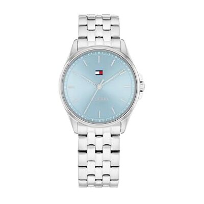 Tommy Hilfiger Reloj con Movimiento de Cuarzo de Tres Manecillas para Mujer con Correa de Acero Inoxidable – Disponible en Bicolor, Plateado o Dorado Tommy Hilfiger Reloj con Movimiento de Cuarzo de Tres Manecillas para Mujer con Correa de Acero Inoxidable – Disponible en Bicolor, Plateado o Dorado
