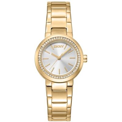 DKNY Reloj de Cuarzo Park Ave Cuarzo 5 ATM, Dorado/Plateado, Talla única, Moderno DKNY Reloj de Cuarzo Park Ave Cuarzo 5 ATM, Dorado/Plateado, Talla única, Moderno