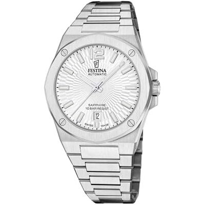 Festina Reloj automático Swiss Made para Hombre con Pulsera de Acero Festina Reloj automático Swiss Made para Hombre con Pulsera de Acero