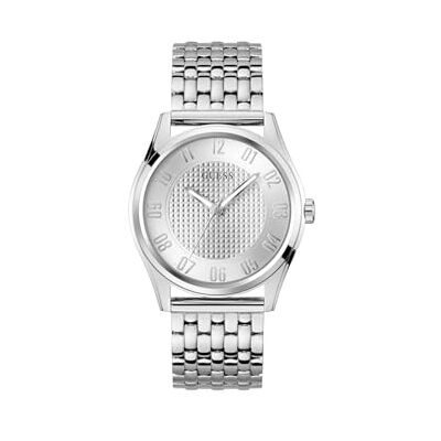 GUESS Tate Reloj de Pulsera analógico para Hombre (Cuarzo, Acero Inoxidable, 42 mm, Correa de Acero Inoxidable, 5 Bares), Color Plateado GUESS Tate Reloj de Pulsera analógico para Hombre (Cuarzo, Acero Inoxidable, 42 mm, Correa de Acero Inoxidable, 5 Bares), Color Plateado