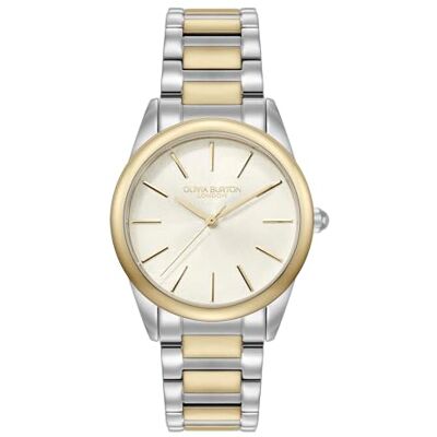 Olivia Burton Reloj con Movimiento de Cuarzo de Tres Manecillas para Mujer Colección Intensity con Correa de Acero Inoxidable Bicolor Olivia Burton Reloj con Movimiento de Cuarzo de Tres Manecillas para Mujer Colección Intensity con Correa de Acero Inoxidable Bicolor