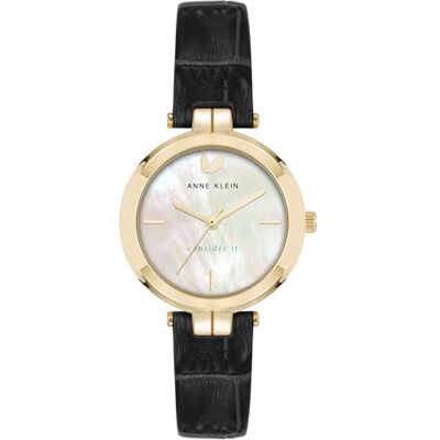 Anne Klein Reloj con Correa de Cuero sostenible para Mujer, AK/5150 Anne Klein Reloj con Correa de Cuero sostenible para Mujer, AK/5150