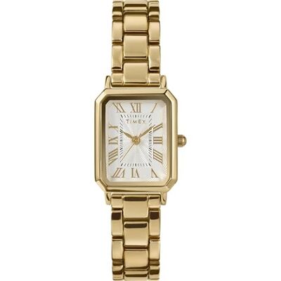 Timex Trend Reloj para Mujer, Correa de aleación Dorada, Esfera Blanca, Caja Dorada, 21 mm, Timex Trend Reloj para Mujer, Correa de aleación Dorada, Esfera Blanca, Caja Dorada, 21 mm,