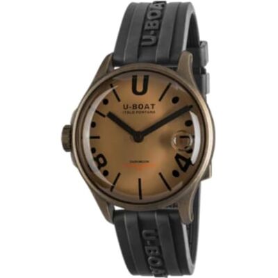 U-Boat Analógico Modelo 9547 Darkmoon Brown Vintage Mens Watch 40mm 5ATM. Marca U-Boat Analógico Modelo 9547 Darkmoon Brown Vintage Mens Watch 40mm 5ATM. Marca
