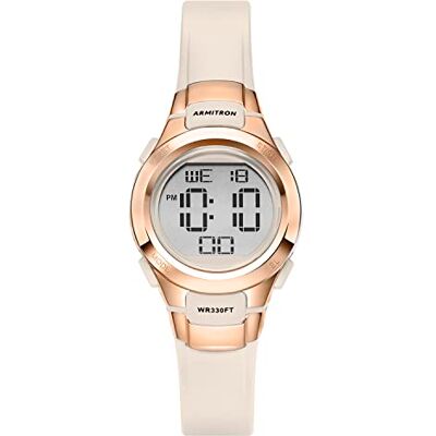 Armitron Reloj Digital para Mujeres. de Cuarzo con Correa en Resina , Rosa/Oro Rosa Armitron Reloj Digital para Mujeres. de Cuarzo con Correa en Resina , Rosa/Oro Rosa
