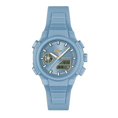 Lacoste Reloj de Cuarzo Multifuncional Analógico-Digital para Mujer Colección LC33 con Correa de Silicona Azul Lacoste Reloj de Cuarzo Multifuncional Analógico-Digital para Mujer Colección LC33 con Correa de Silicona Azul