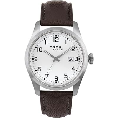 BREIL Reloj Hombre, Brazalete de Piel, Caja 42 cm Colección CLASSIC ELEGANCE, Movimiento Cuarzo Cosa Análoga, Resistente al agua hasta 50 metros, Ideas de regalos para Hombre BREIL Reloj Hombre, Brazalete de Piel, Caja 42 cm Colección CLASSIC ELEGANCE, Movimiento Cuarzo Cosa Análoga, Resistente al agua hasta 50 metros, Ideas de regalos para Hombre