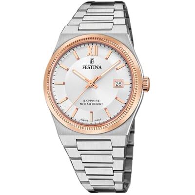 Festina Reloj Hombre Swiss Made Caja de Acero Inoxidable 316l Multi Correa de Acero Inoxidable 316l Plateado Festina Reloj Hombre Swiss Made Caja de Acero Inoxidable 316l Multi Correa de Acero Inoxidable 316l Plateado