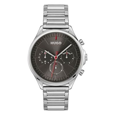 HUGO Reloj Analógico de Cuarzo Multifunción para Hombre Colección #Smash Multi con Correa de Acero Inoxidable Plateada HUGO Reloj Analógico de Cuarzo Multifunción para Hombre Colección #Smash Multi con Correa de Acero Inoxidable Plateada