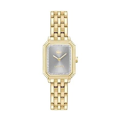 Lacoste Reloj De Movimiento De Cuarzo De Dos Manecillas para Mujer Colección Parisienne con Correa de Acero Inoxidable de Color Dorado Lacoste Reloj De Movimiento De Cuarzo De Dos Manecillas para Mujer Colección Parisienne con Correa de Acero Inoxidable de Color Dorado