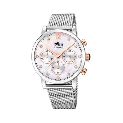 Lotus Reloj Mujer Analógico de Acero Inoxidable 316l Plateado Lotus Reloj Mujer Analógico de Acero Inoxidable 316l Plateado