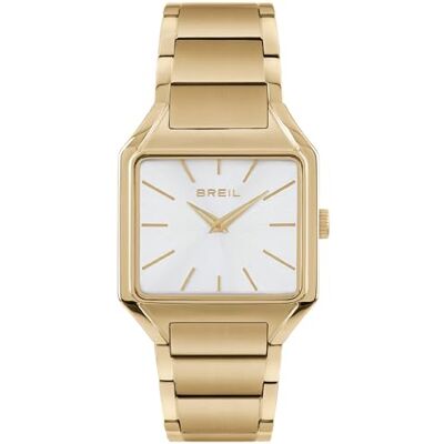BREIL , The B Collection, Reloj para Mujer de Acero IP Dorado, Movimiento de Cuarzo Only Time, Caja Cuadrada Monocolor 27x26 mm, Longitud Ajustable 13,5-19 cm, Cierre Desplegable con Botones, Dorado BREIL , The B Collection, Reloj para Mujer de Acero IP Dorado, Movimiento de Cuarzo Only Time, Caja Cuadrada Monocolor 27x26 mm, Longitud Ajustable 13,5-19 cm, Cierre Desplegable con Botones, Dorado