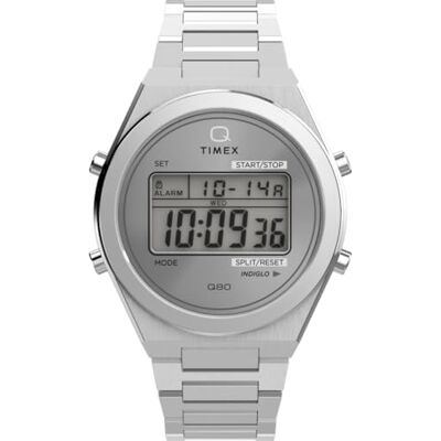 Timex Reloj de Pulsera Digital de Cuarzo para Hombre, Plata, Pulsera Timex Reloj de Pulsera Digital de Cuarzo para Hombre, Plata, Pulsera