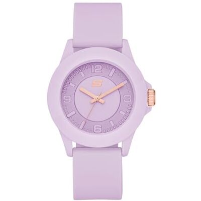 Skechers Reloj Analógico para Mujeres de Cuarzo con Correa en Silicona , 40 mm, Morado Skechers Reloj Analógico para Mujeres de Cuarzo con Correa en Silicona , 40 mm, Morado