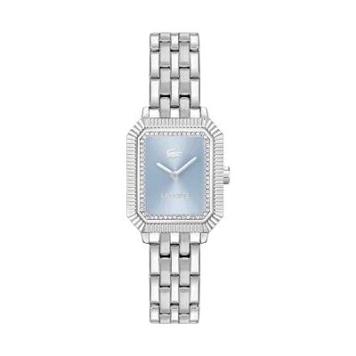 Lacoste Reloj De Movimiento De Cuarzo De Dos Manecillas para Mujer Colección Parisienne con Correa de Acero Inoxidable Plateada Lacoste Reloj De Movimiento De Cuarzo De Dos Manecillas para Mujer Colección Parisienne con Correa de Acero Inoxidable Plateada