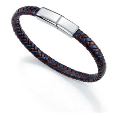 Viceroy Pulsera Hombre Piel Acero inoxidable y piel genuina · apertura directa sin cierre Viceroy Pulsera Hombre Piel Acero inoxidable y piel genuina · apertura directa sin cierre