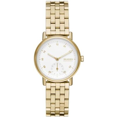 Skagen Cúpula Reloj para Mujer, Movimiento de Cuarzo con Tres manecillas con Acero Inoxidable, Tela o Correa de Cuero Skagen Cúpula Reloj para Mujer, Movimiento de Cuarzo con Tres manecillas con Acero Inoxidable, Tela o Correa de Cuero