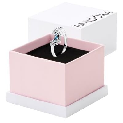 PANDORA Himmlisch Funkelnder Blauer Mondring Anillo para mujeres PANDORA Himmlisch Funkelnder Blauer Mondring Anillo para mujeres
