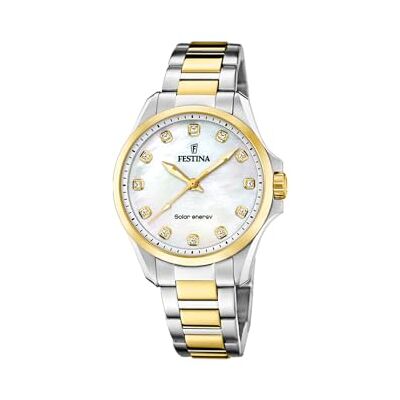 Festina Reloj Solar Mujer de Acero Inoxidable 316l Multi Festina Reloj Solar Mujer de Acero Inoxidable 316l Multi