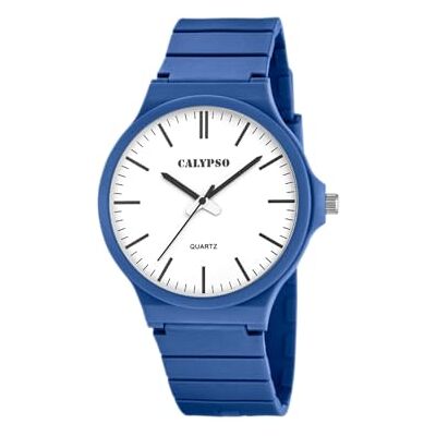 CALYPSO Reloj Hombre Street Style Caja de Caucho Correa de Caucho Azul CALYPSO Reloj Hombre Street Style Caja de Caucho Correa de Caucho Azul