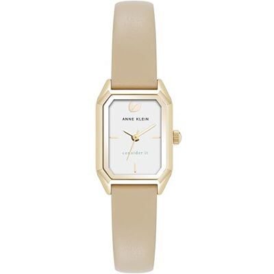 Anne Klein Reloj con Correa de Cuero sostenible para Mujer, AK/5148 Anne Klein Reloj con Correa de Cuero sostenible para Mujer, AK/5148