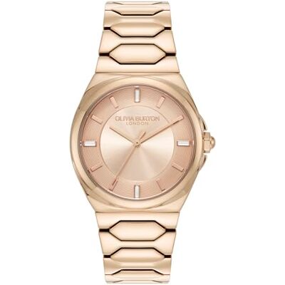 Olivia Burton Reloj Analógico de Cuarzo Multifunción para Mujer Colección Lustre Collection con Correa en Acero Inoxidable Olivia Burton Reloj Analógico de Cuarzo Multifunción para Mujer Colección Lustre Collection con Correa en Acero Inoxidable
