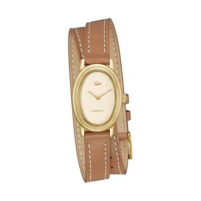 Lacoste Reloj Dos manecillas y Mecanismo de Cuarzo para Mujer, colección Parisienne, con Correa de Piel marrón, Lacoste Reloj Dos manecillas y Mecanismo de Cuarzo para Mujer, colección Parisienne, con Correa de Piel marrón,