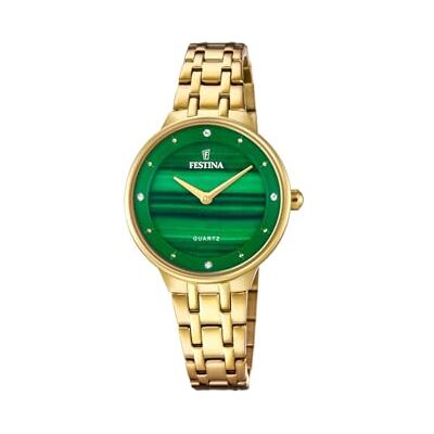 Festina Reloj Mujer Analógico de Acero Inoxidable 316l Dorado Movimiento de Cuarzo Cristal Mineral de Alta Resistencia Resistente al Agua 5 ATM Mademoiselle Festina Reloj Mujer Analógico de Acero Inoxidable 316l Dorado Movimiento de Cuarzo Cristal Mineral de Alta Resistencia Resistente al Agua 5 ATM Mademoiselle