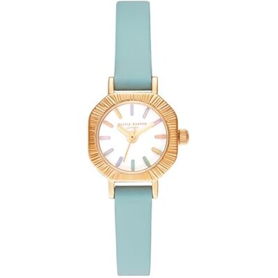 Olivia Burton Reloj Analógico de Cuarzo para Mujer Colección Rainbow con Correa de Cuero Turquesa Olivia Burton Reloj Analógico de Cuarzo para Mujer Colección Rainbow con Correa de Cuero Turquesa
