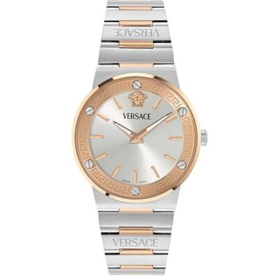 Versace Greca Logo Aereo Swiss Made Reloj de Pulsera analógico de Cuarzo para Hombre Versace Greca Logo Aereo Swiss Made Reloj de Pulsera analógico de Cuarzo para Hombre