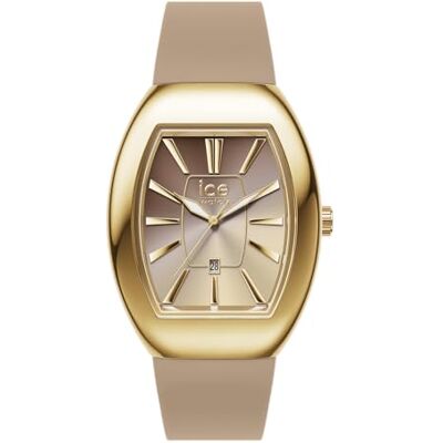 ICE-WATCH Ice boliday Women Dome Steel Warm Taupe Metal Reloj Dorado para Mujer con Correa de Silicona (Small) ICE-WATCH Ice boliday Women Dome Steel Warm Taupe Metal Reloj Dorado para Mujer con Correa de Silicona (Small)