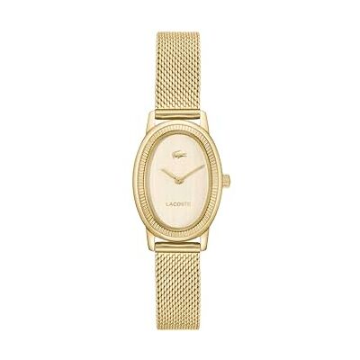 Lacoste Reloj Dos manecillas y Mecanismo de Cuarzo para Mujer, colección Parisienne, con Brazalete de Acero Inoxidable Dorado, Lacoste Reloj Dos manecillas y Mecanismo de Cuarzo para Mujer, colección Parisienne, con Brazalete de Acero Inoxidable Dorado,