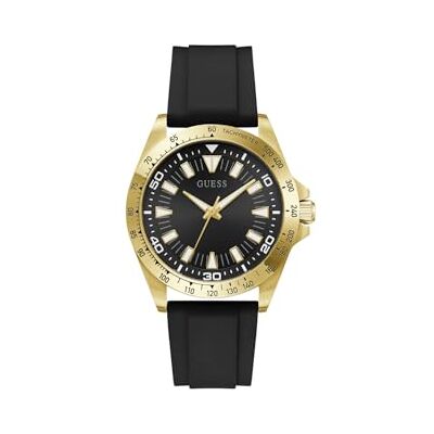 GUESS Neo Reloj de Pulsera analógico para Hombre, Cuarzo, Acero Inoxidable, 42 mm, Correa de Silicona, Color Negro, 5 Bar, Color de la Esfera: Negro GUESS Neo Reloj de Pulsera analógico para Hombre, Cuarzo, Acero Inoxidable, 42 mm, Correa de Silicona, Color Negro, 5 Bar, Color de la Esfera: Negro