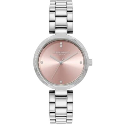 Olivia Burton Reloj con Movimiento de Cuarzo de Tres Manecillas para Mujer Colección Dimension con Correa de Acero Inoxidable Plateada Olivia Burton Reloj con Movimiento de Cuarzo de Tres Manecillas para Mujer Colección Dimension con Correa de Acero Inoxidable Plateada