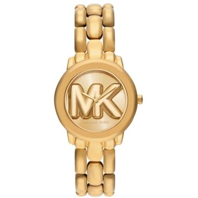 Michael Kors Phoebe Dam 36 mm guldtonat rostfritt stål klocka, Michael Kors Phoebe Dam 36 mm guldtonat rostfritt stål klocka,