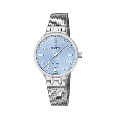 Festina Reloj de Mujer de Acero Inoxidable con Brazalete de Malla de Acero Festina Reloj de Mujer de Acero Inoxidable con Brazalete de Malla de Acero