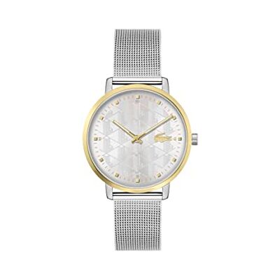 Lacoste Reloj Analógico de Cuarzo para Mujer Colección CROCORIGIN con Correa de Malla de Acero Inoxidable Plateada Lacoste Reloj Analógico de Cuarzo para Mujer Colección CROCORIGIN con Correa de Malla de Acero Inoxidable Plateada