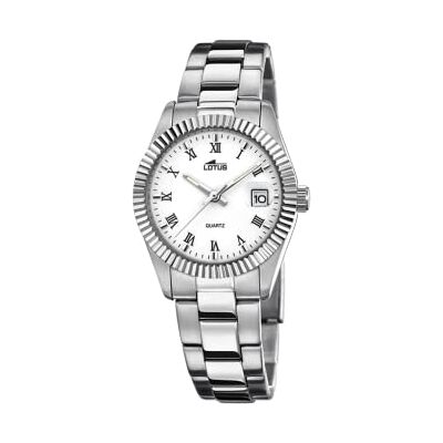 Lotus Reloj Mujer Analógico de Acero Inoxidable 316l Plateado Movimiento de Cuarzo, Cristal Mineral de Alta Resistencia, Resistente al Agua 10 ATM, Calendario , Freedom Collection Lotus Reloj Mujer Analógico de Acero Inoxidable 316l Plateado Movimiento de Cuarzo, Cristal Mineral de Alta Resistencia, Resistente al Agua 10 ATM, Calendario , Freedom Collection