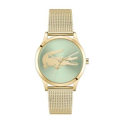 Lacoste Reloj con Movimiento de Cuarzo de Tres Manecillas para Mujer Colección CROCODELLE con Correa de Malla de Acero Inoxidable , Green Lacoste Reloj con Movimiento de Cuarzo de Tres Manecillas para Mujer Colección CROCODELLE con Correa de Malla de Acero Inoxidable , Green