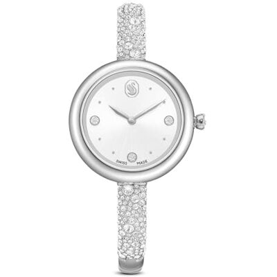 Swarovski Reloj Sublima Bangle, Fabricado en Suiza, Brazalete de Metal, Tono Plateado, Acero Inoxidable Swarovski Reloj Sublima Bangle, Fabricado en Suiza, Brazalete de Metal, Tono Plateado, Acero Inoxidable
