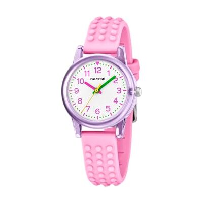 CALYPSO Reloj Nina Junior Collection Caja de Caucho Correa de Caucho Rosa CALYPSO Reloj Nina Junior Collection Caja de Caucho Correa de Caucho Rosa